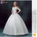 2017 Alibaba Bridal Wedding Dresses Vestidos Beaded manga comprida para venda